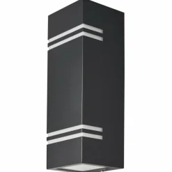 Luminaires Lutec Applique murale d'extérieur Lutec STRIPES LED Noir, 2 lumières