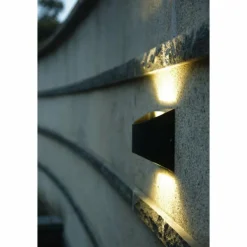 Luminaires Lutec Applique murale d'extérieur Lutec DODD LED Noir, 2 lumières