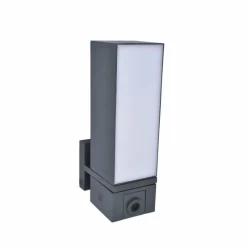 Luminaires Lutec Applique murale d'extérieur Lutec CUBA LED Anthracite, 1 lumière, Détecteur de mouvement