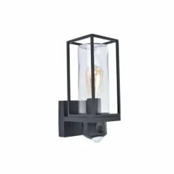 Luminaires Lutec Applique murale d'extérieur Lutec FLAIR Noir, 1 lumière, Détecteur de mouvement