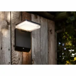 Luminaires Lutec Applique murale d'extérieur Lutec MOZE LED Noir, 1 lumière, Détecteur de mouvement