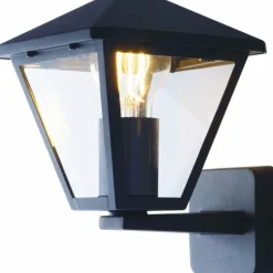 Lampes Vintages & Rétros-Luminaires Lutec Applique murale d'extérieur Malmberget Anthracite, 1 lumière