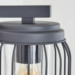 Lampes Vintages & Rétros-hofstein Applique murale d'extérieur Foothills Anthracite, 1 lumière, Détecteur de mouvement