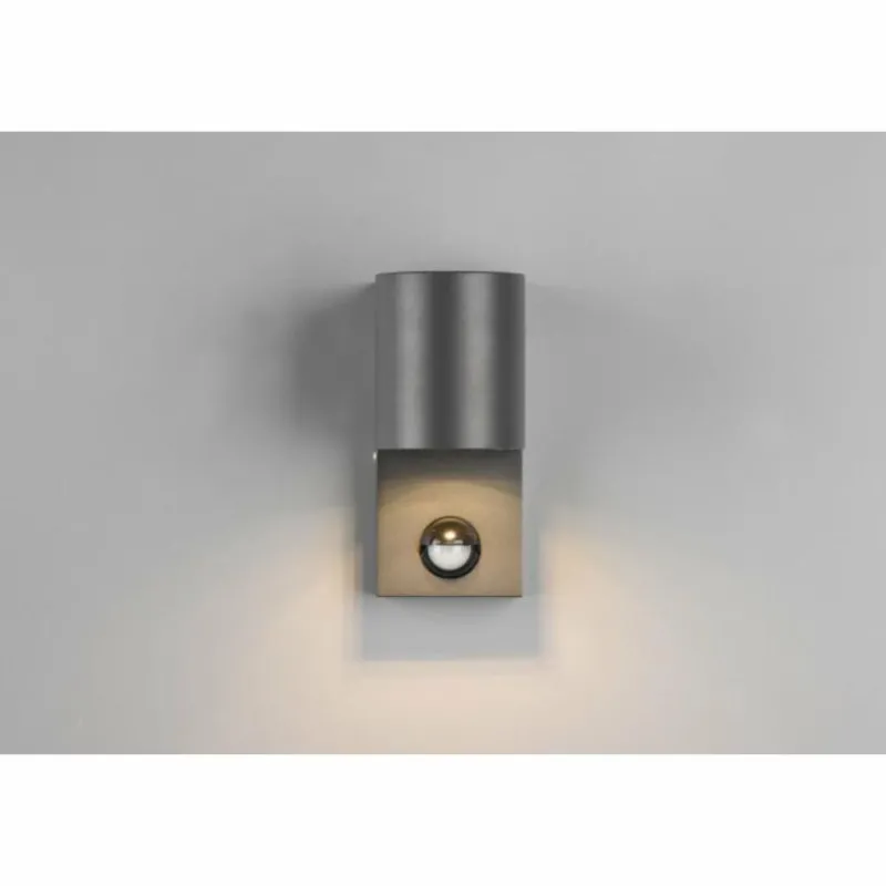 Luminaires Trio Applique murale d'extérieur Trio Roya Anthracite, 1 lumière, Détecteur de mouvement