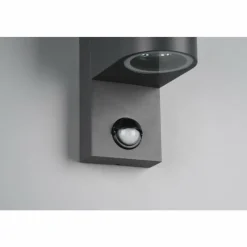 Luminaires Trio Applique murale d'extérieur Trio Roya Anthracite, 1 lumière, Détecteur de mouvement