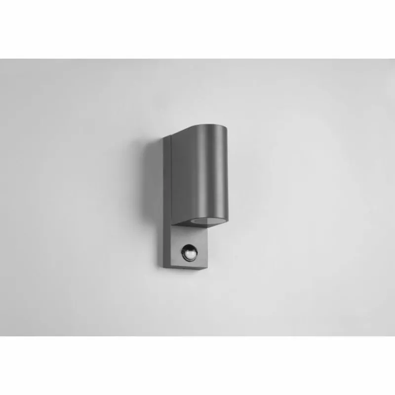 Luminaires Trio Applique murale d'extérieur Trio Roya Anthracite, 2 lumières, Détecteur de mouvement