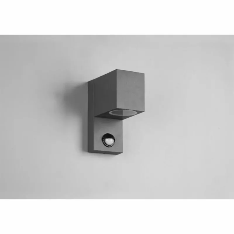 Luminaires Trio Applique murale d'extérieur Trio Roya Anthracite, 1 lumière, Détecteur de mouvement