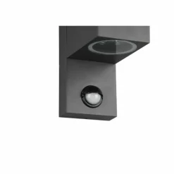 Luminaires Trio Applique murale d'extérieur Trio Roya Anthracite, 2 lumières, Détecteur de mouvement