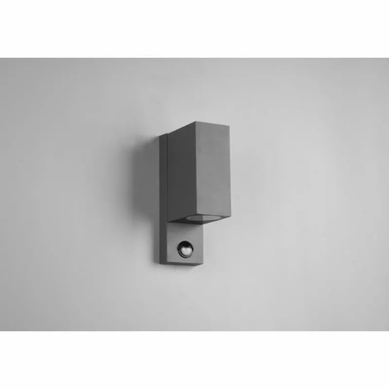 Luminaires Trio Applique murale d'extérieur Trio Roya Anthracite, 2 lumières, Détecteur de mouvement