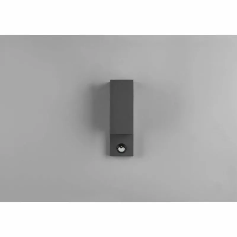 Luminaires Trio Applique murale d'extérieur Trio Roya Anthracite, 2 lumières, Détecteur de mouvement