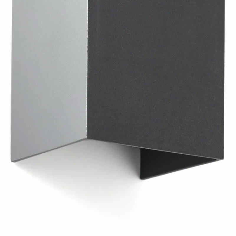 Luminaires Brilliant Applique murale d'extérieur Brilliant Hilly LED Gris, 2 lumières