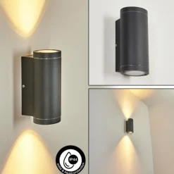 hofstein Applique murale d'extérieur Cebuentos Anthracite, 2 lumières