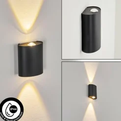 hofstein Applique murale d'extérieur Oiba LED Gris, 1 lumière