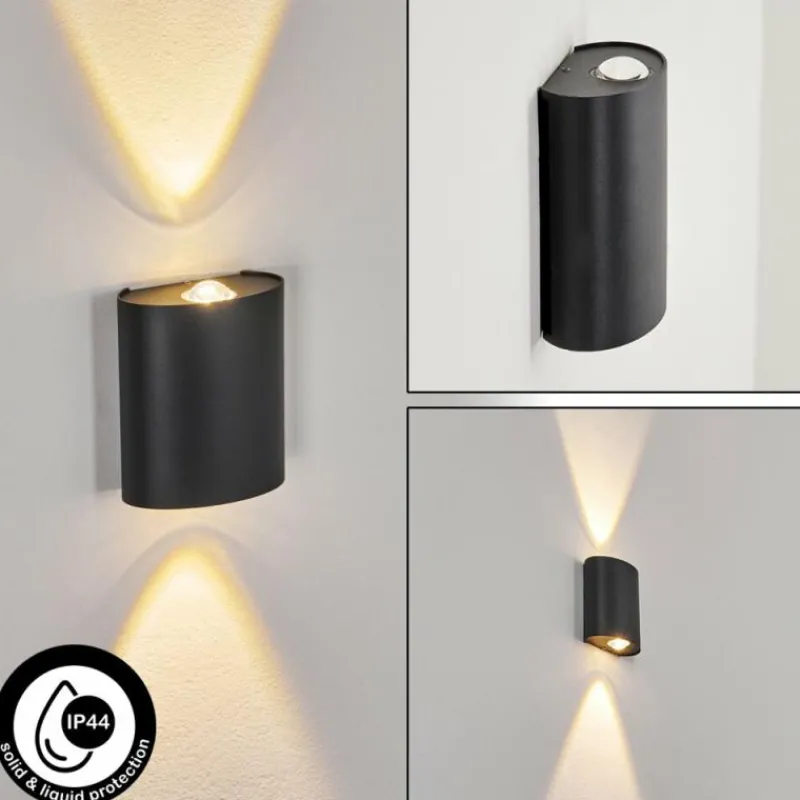 hofstein Applique murale d'extérieur Oiba LED Gris, 1 lumière