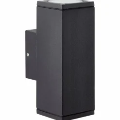 Luminaires Brilliant Applique murale d'extérieur Brilliant Hally Anthracite, 2 lumières