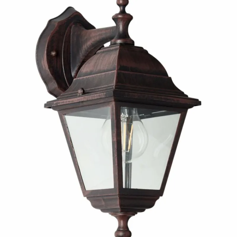 Luminaires Rustiques-Luminaires Brilliant Applique murale d'extérieur Brilliant Nissie Brun, 1 lumière