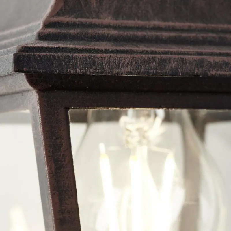 Luminaires Rustiques-Luminaires Brilliant Applique murale d'extérieur Brilliant Nissie Brun, 1 lumière