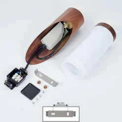 hofstein Applique murale d'extérieur Gaborone Brun, Couleur bois, 1 lumière, Détecteur de mouvement