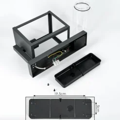 hofstein Applique murale d'extérieur Parkkola Anthracite, 1 lumière, Détecteur de mouvement