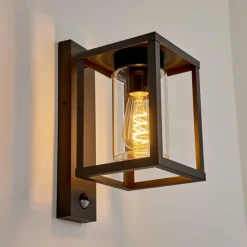 hofstein Applique murale d'extérieur Parkkola Anthracite, 1 lumière, Détecteur de mouvement