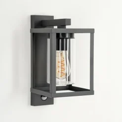 hofstein Applique murale d'extérieur Parkkola Anthracite, 1 lumière, Détecteur de mouvement