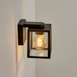 hofstein Applique murale d'extérieur Terioja Noir, 1 lumière