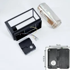 hofstein Applique murale d'extérieur Palanga Brun, Couleur bois, Noir, 1 lumière