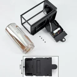 hofstein Applique murale d'extérieur Palanga LED Noir, 1 lumière, Détecteur de mouvement