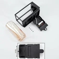 hofstein Applique murale d'extérieur Palanga LED Noir, 1 lumière, Détecteur de mouvement