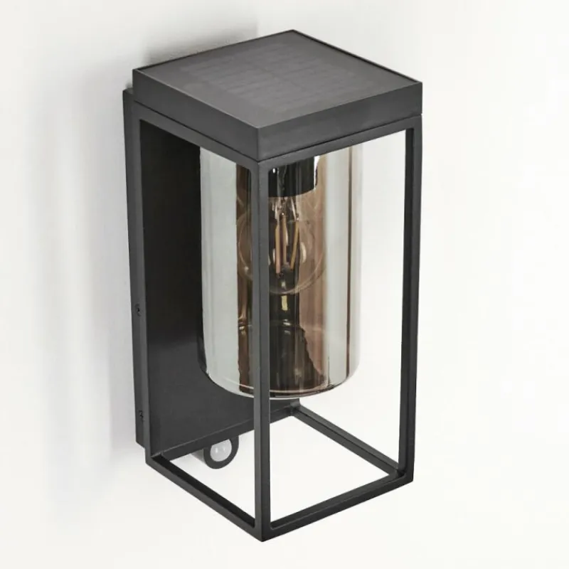 hofstein Applique murale d'extérieur Palanga LED Noir, 1 lumière, Détecteur de mouvement