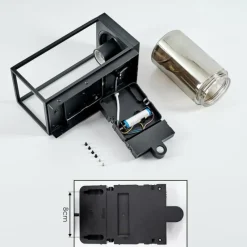 hofstein Applique murale d'extérieur Palanga LED Noir, 1 lumière, Détecteur de mouvement