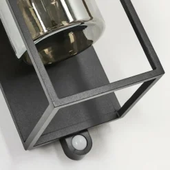 hofstein Applique murale d'extérieur Palanga LED Noir, 1 lumière, Détecteur de mouvement