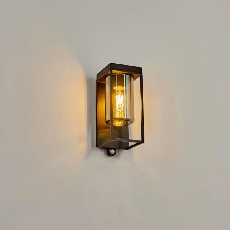 hofstein Applique murale d'extérieur Palanga LED Noir, 1 lumière, Détecteur de mouvement