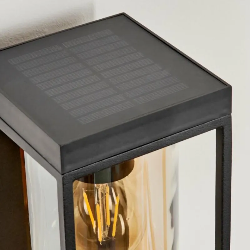 hofstein Applique murale d'extérieur Palanga LED Noir, 1 lumière, Détecteur de mouvement