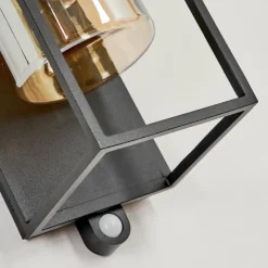 hofstein Applique murale d'extérieur Palanga LED Noir, 1 lumière, Détecteur de mouvement