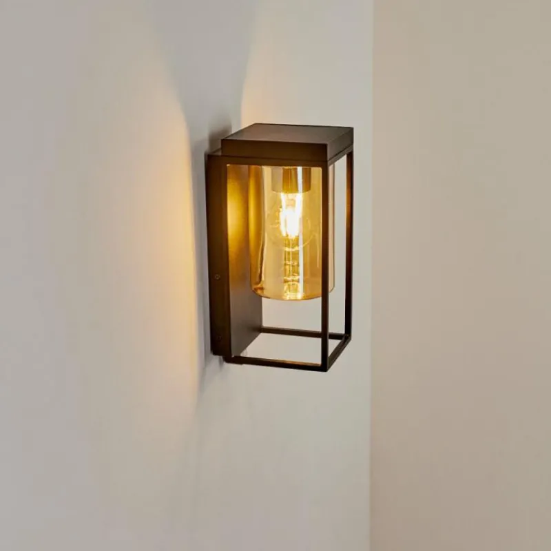 hofstein Applique murale d'extérieur Palanga LED Noir, 1 lumière, Détecteur de mouvement