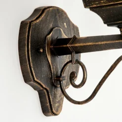 Luminaires Rustiques-hofstein Applique murale d'extérieur Halla Ancien, Or, Noir, 1 lumière