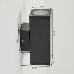 hofstein Applique murale d'extérieur Kastari Anthracite, 2 lumières