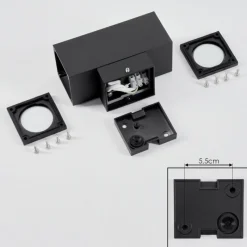 hofstein Applique murale d'extérieur Kastari Anthracite, 2 lumières