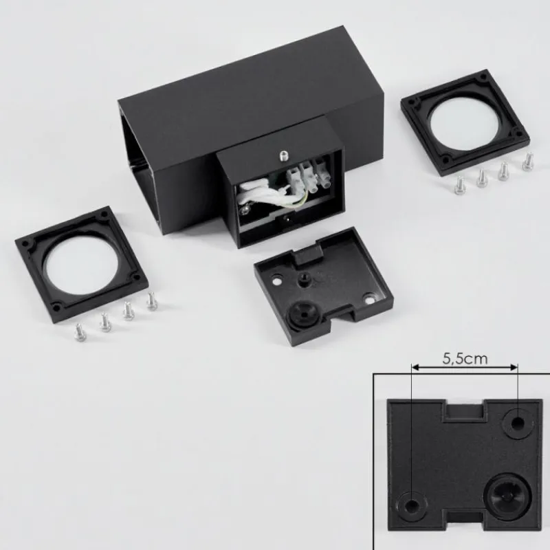 hofstein Applique murale d'extérieur Kastari Anthracite, 2 lumières