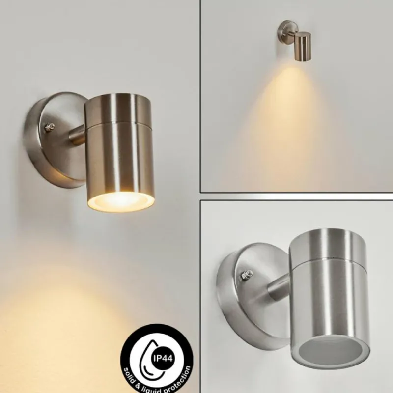 hofstein Applique murale d'extérieur Corneda Acier inoxydable, 1 lumière