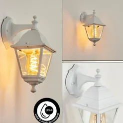 Luminaires Rustiques-hofstein Applique murale d'extérieur Halla Blanc, 1 lumière