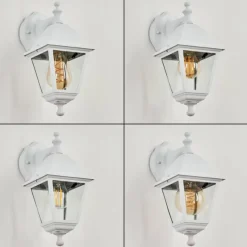 Luminaires Rustiques-hofstein Applique murale d'extérieur Halla Blanc, 1 lumière