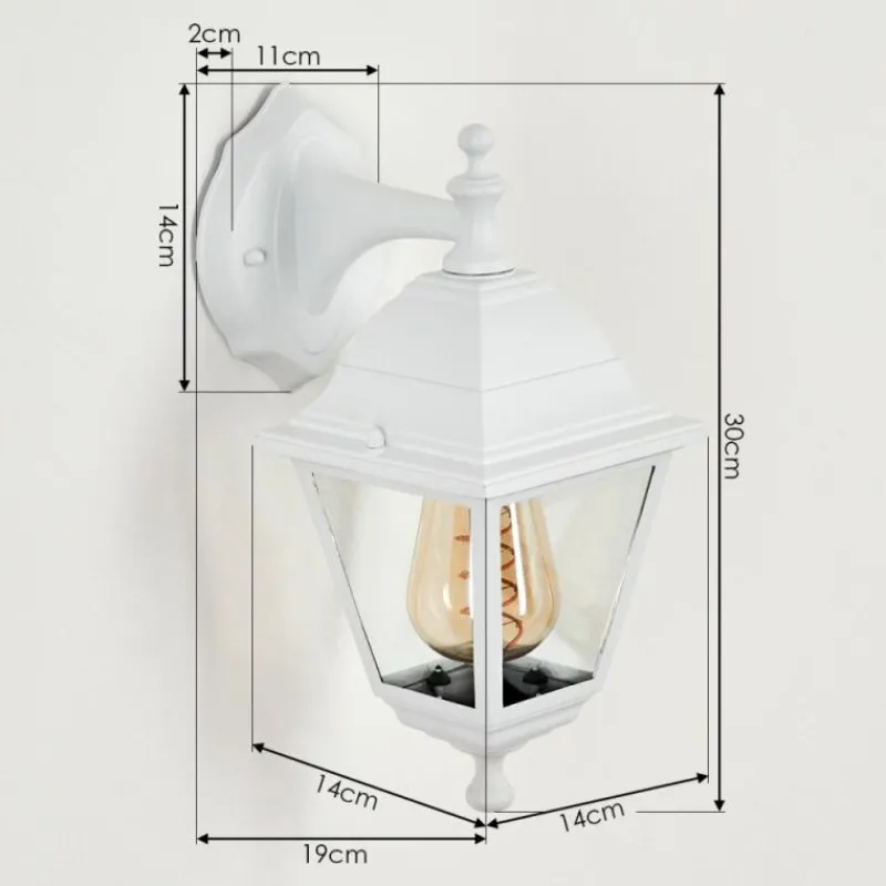 Luminaires Rustiques-hofstein Applique murale d'extérieur Halla Blanc, 1 lumière