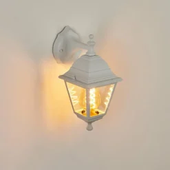 Luminaires Rustiques-hofstein Applique murale d'extérieur Halla Blanc, 1 lumière