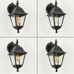 Luminaires Rustiques-hofstein Applique murale d'extérieur Halla Noir, 1 lumière