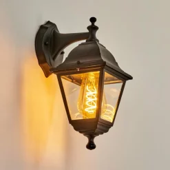 Luminaires Rustiques-hofstein Applique murale d'extérieur Halla Noir, 1 lumière