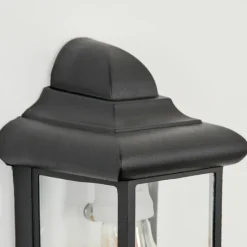 Lampes Vintages & Rétros-hofstein Applique murale d'extérieur Murto Noir, Blanc, 1 lumière