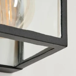 Lampes Vintages & Rétros-hofstein Applique murale d'extérieur Murto Noir, Blanc, 1 lumière