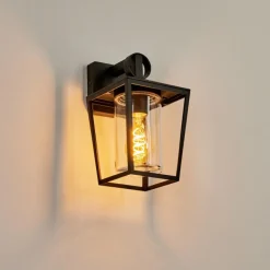 hofstein Applique murale d'extérieur Heinonen Noir, 1 lumière